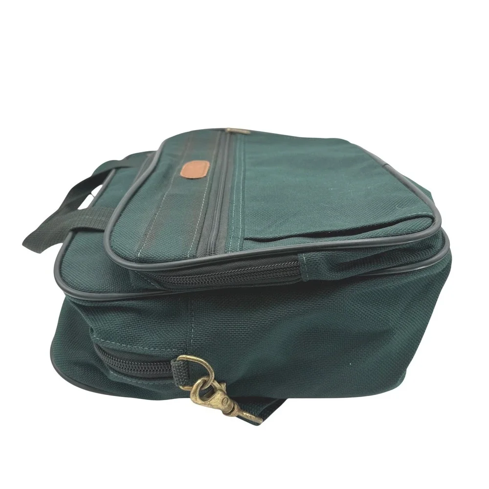 Hartmann VTG Forest Green Canvas Messenger‎ Bag Crossbody Travel Briefcase